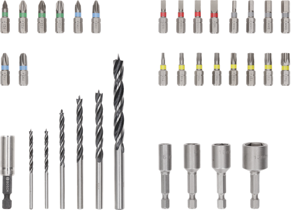 Bosch35 件超硬螺絲起子頭和 PRO 木鑽頭組。.